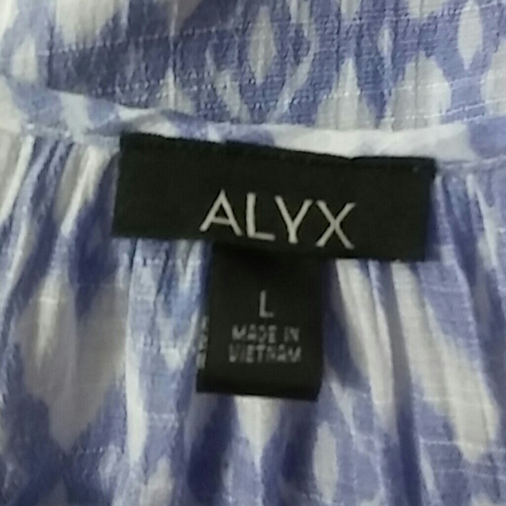 Alyx top Lace Sleeves Boho Purple Size L #W4 - Picture 7 of 7